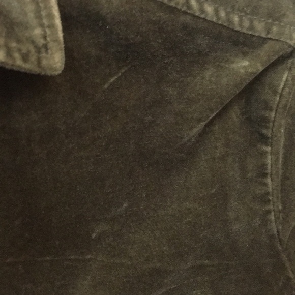 Olive Green Velour Jacket - Picture 5 of 10